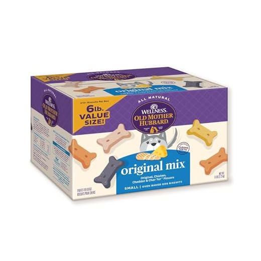 Wellness Old Mother Hubbard Classic Original Mix Dog Biscuits, Natural Training Treats, 4 Flavors, Small Size, 6 lb Bag