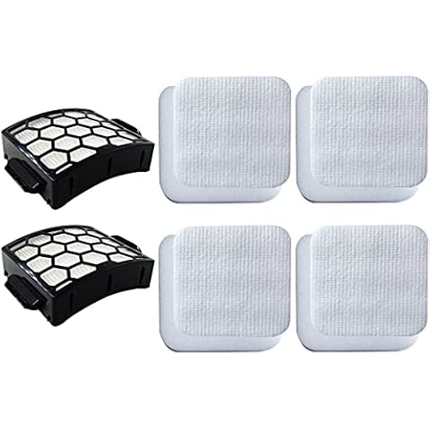Dttery Filter Replacement for Shark Rotator Navigator Lift-Away ADV DuoClean PowerFins Upright Vacuum LA502, LA322, LA301, LA300, Part XFFK320, XHF320, 4 Foam, 4 Felt, 2 HEPA Cover