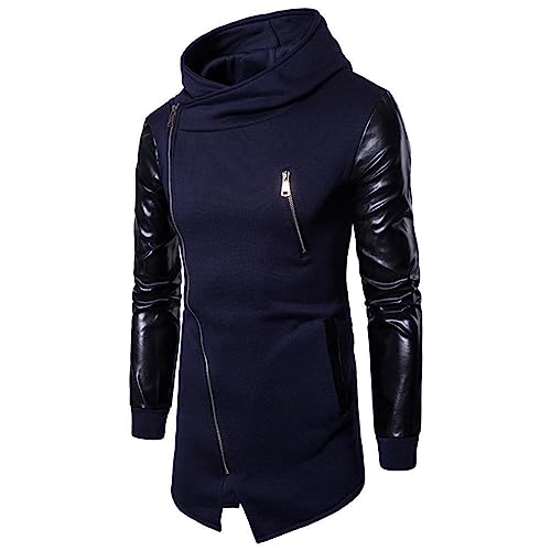 Darringls Sweat à capuche pour homme Assassins Gothic Creed Fermeture éclair latérale Lacets Veste à capuche Assassin Creed Cravate foncée Slim Fit...
