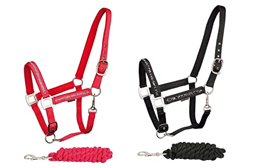 NETPROSHOP Halfterset Christmas - Halfter, Führstrick & Ohrenschutz Im Weihnachtsdesign