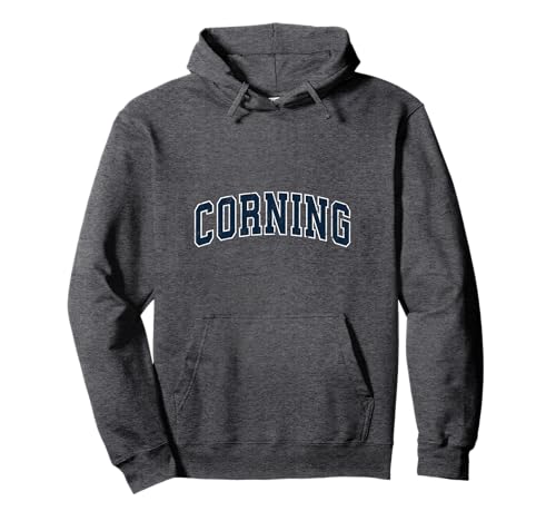 Corning NY Vintage Sports Navy Pullover Hoodie