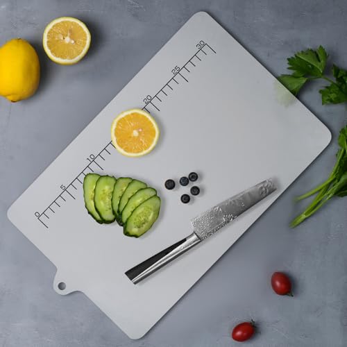 JECOMPRIS Acrylic Cutting Board with Scale, Small Food-Grade Chopping Board for Kitchen and Fruit Cutting, Safe Kitchen Accessory for Precise Food Preparation - Image 8