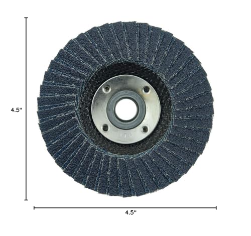 Image of Weiler 51228 Tiger X Flap Disc, Ceramic and Zirconia Alumina, Flat, Phenolic Backing, 80 Grit', 4-1 /2 inch, 5 /8-11 inch Arbor Hole (Pack of 10)