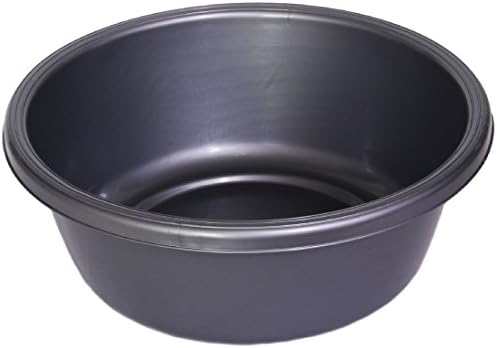 YBM Home 1148 Round Plastic Wash Basin, 7 Quarts, 11.25", Gray