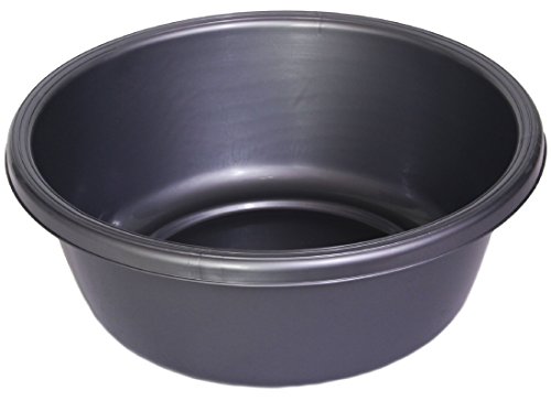 Ybm Home 1148 Round Plastic Wash Basin, 7 Quarts, 11.25", Gray #TOP8