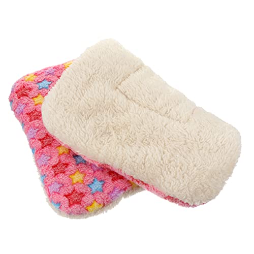 SEWACC 1個 ペット寝台クッション 犬のぬいぐるみ暖かいクッション フリース スリーピングパッド 屋内 快適 わんわん 保つ 寝具 人工物 犬用ベッド ピンク フランネル