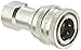 Eaton Hansen 2H16 Steel ISO-B Interchange Hydraulic Fitting, Socket with Valve, 1/4"-18 NPTF Female, 1/4" Body