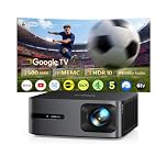 Smart Projector with GoogleTV 14.0, 2500 ANSI FHD 1080P 4K Decode, MEMC,40W Dolby Audio,HDR 10 WiMiUS G2 Movie Projector 2+32GB HDMI 2.1, AI Auto Image, WiFi6 Home Cinema Projector for Bedroom, Garden