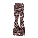 Hdjxbdhsv Ethnic Paisley Floral Yoga Pants for Women High Waisted Bootcut Yoga Leggings Stretchy Casual Workout Pants Fashion Soft Suitable for Gym Exercise Travel Everyday