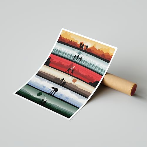 Affiche Star Wars intégrale d'art minimaliste sur papier mat - 2