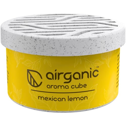 Image of Airganic Aroma Cube -Mexican Lemon fiber Air Freshener |Organic Leakproof Car Perfume- 40g -Refreshing fragrance for Home, Office and Car Interior -Freshen'up your car | Car accessories interior
