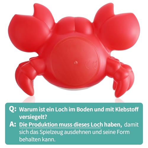 Ohne Loch - Badespielzeug Baby ab 1 2 3 4 Jahr, Wasserspielzeug Kinder Badewannenspielzeug Pool Schwimmbad Spielzeug ( Schimmelfreies 9 Stück )