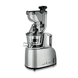 Upgraded NutriChef Masticating Juicer, Countertop Cold Press Juicer, Quiet Motor, with Juice Container and Cleaning Brush, Healthy Snack Fruit Vegetable Juice, Baby Food, Stain Resistant (PKSJ40)