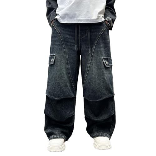 Jean baggy pour garçon coupe ample - Le look denim Y2K streetwear idéal en été