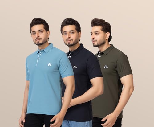 Image of OSCILLATE Summer Casual Wear Polycotton Polo Tshirt || Collared Neck Half Sleeve Solid T-Shirt for Men