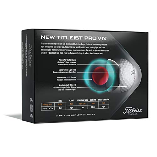 Titleist-Pro-V1X-Alta-NUMERACION-Pelota-DE-Golf-Hombres-Blanco-ESTANDAR