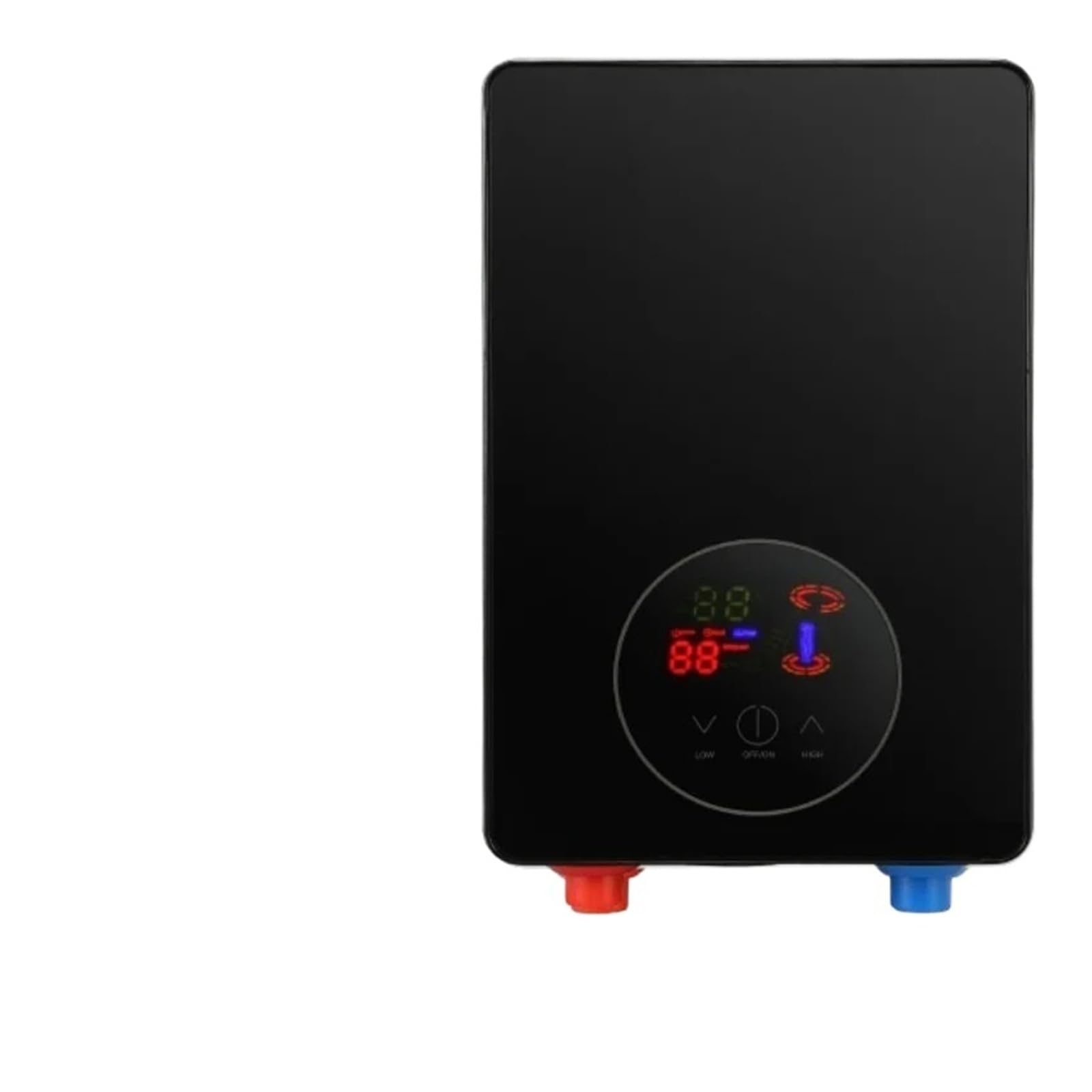 Calentador de agua instantáneo de 7000 W con pantalla LCD, termostato de inducción, inteligente, táctil, montado en la pared Fácil montaje(Nero)