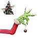 MHT Ornamento for Braccio e Testa Grinch Verde, Decorazioni Natalizie Grinch, Bambola di Peluche Porta Ornamenti,Ornamento Natalizio for Festa Famiglia Bambino