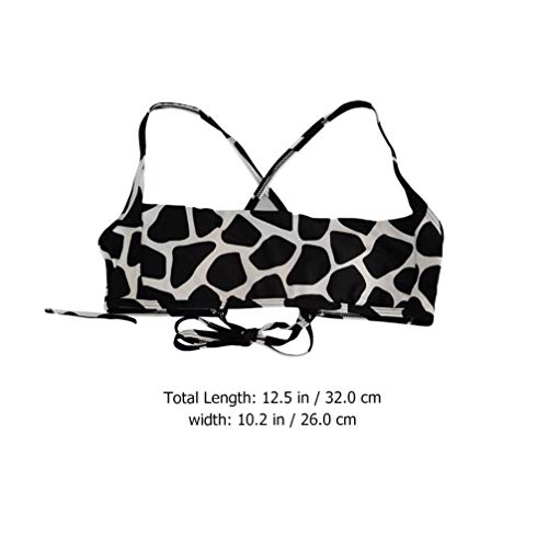 SOIMISS Mulheres Cinta Biquíni Top Maiô Fio Dental Maiô Fissão Swimwear (Preto- L)