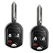 KeylessOption Keyless Entry Remote Control Uncut Blank Car Ignition Key Fob Replacement for CWTWB1U793 (Pack of 2)