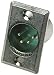 Switchcraft D4M 4-Pin Male XLR Panel Mount Plug, Nickel Finish