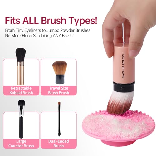 Norate Make-up-Pinselreiniger, Make Up Pinsel Reiniger Lösung + Make-up Pinsel Reiniger Matte, Pinsel Reiniger Pad für Deep Clean Brush Shampoo, Sanfte Formel Cruelty Free, 2 Stück Set