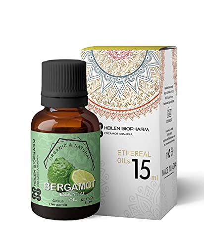 Image of Heilen Biopharm Food Grade Edible Bergamot Essential Oil - 15 mL Bottle Pack of 1, For Skin Nourishment, Anti-Acne, Anti-Wrinkle