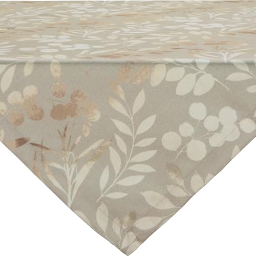 Erwin Müller Mitteldecke Blätter beige Größe 80x80 cm - pflegeleicht,...