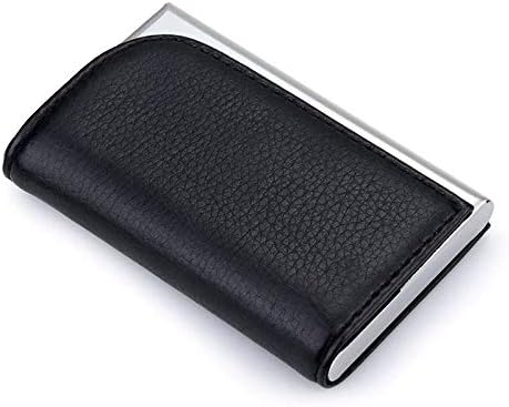PU Leather Business Card Holder Protable Bank Credit Case for Women Travel Aluminum Wallet