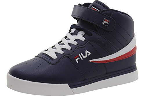 Fila Men's Vulc 13 Mid Plus Fashion Sneakers, Navy, Microsuede, Rubber, 7 M