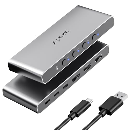 Switch HDMI Alxum 4K@60Hz de 4 entradas y 1 salida para PS5 y PC