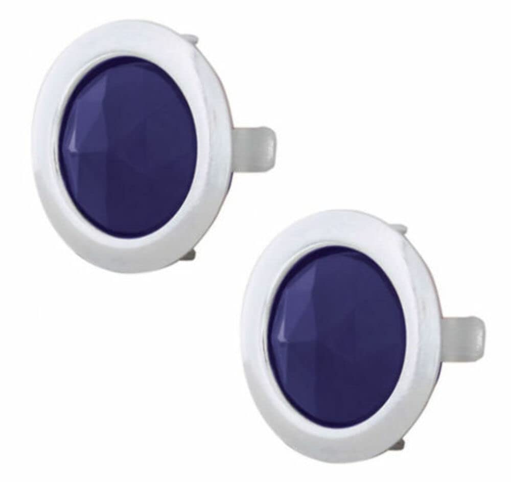 United Pacific A5010 Blue Dot With Chrome Ring, Short Foot (Pair)
