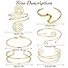 IISVCUNY 6 Pieces Gold Arm Cuff Jewelry, Fashionable Design Upper Arm Bracelet, Armband Set Adjustable for Women, Suitable for DancePparties, Wedding, Fashion Shows