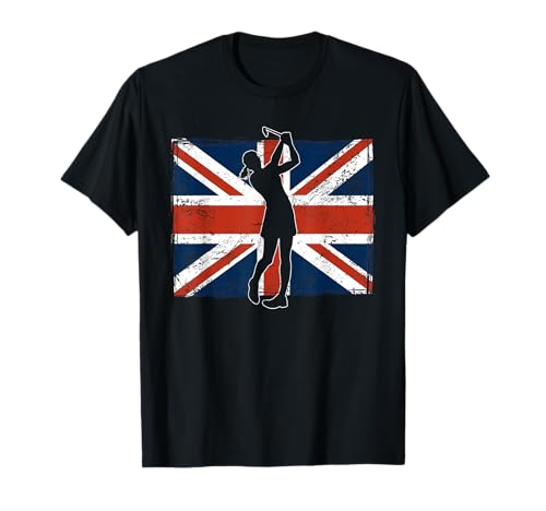 Golf Union Jack Brit Britain UK T-Shirt