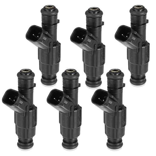 Aputoxz Fuel Injectors 0280155923 12559036 for Cadillac DeVille, Pontiac Bonneville, Eldorado - 6 Pcs Set - 4.6L V8 - High Impedance Coil, Direct Replacement