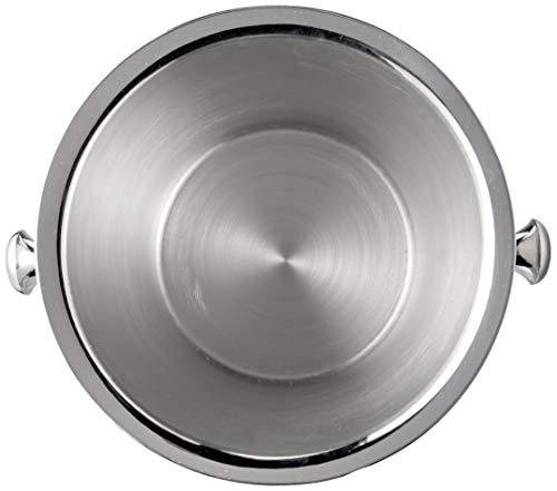 Elegance Hammered Stainless Steel Doublewall Champagne Bucket, 9", Silver - Thumbnail 3