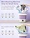16L Portable Washing Machine, Foldable Small Washer with Spin Basket Laundry Machine, 3 Cleaning Modes Suitable for Underwear Baby Small Clothes, Foldable Design Ideal for Hotel Camping Apartment Home