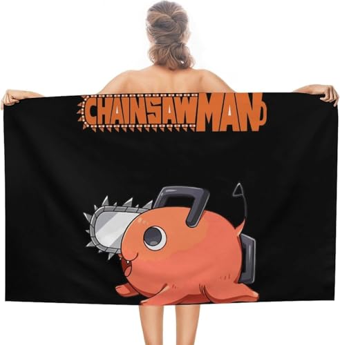 チェンソーマン バスタオル マイクロファイバー 高速吸水 速乾 耐久性 人気 安い ふわふわ 肌触り バスタオル 大判 瞬間吸水 抗菌防臭 ビッグ フェイスタオル 家庭用 業務用 70x140cmのサムネイル