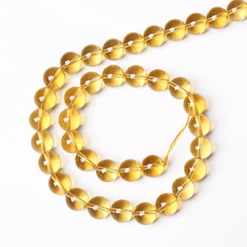 32pcs 12mm 7A Natural Citrine Beads Round Loose Spacer Crystal Energy Healing Power Stone Beads for Jewelry Making DIY Bracelet Necklace Accessories (Citrine, 12mm) by ZXYMLZI - Used condition - Image 5