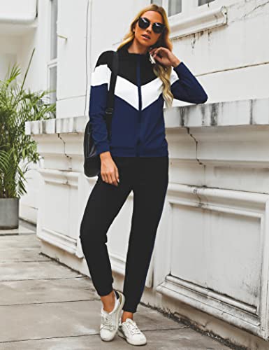 Marvmys Women's Plus Size Sweatsuit Sets Long Sleeves Jogging Suit Full Zip Tracksuit Sets With Pocket #TOP3