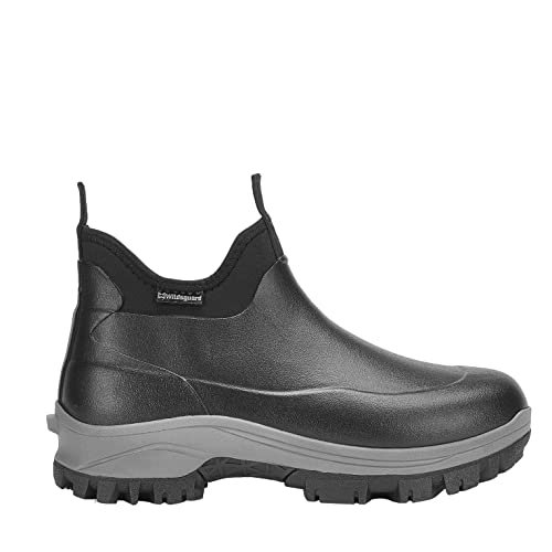 Image of Sludgy 6 inch 4mm Black | Insulated Waterproof Rubber Ankle Waterproof Shoes for Rain and Mud, Fishing, Hunting