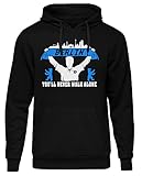 uglyshirt89 Berlin Support Herren Kapuzenpullover | Stadt - Berlin Skyline - Sport - Fussball - City - Berlin Pullover - Hoodie | Schwarz (S)