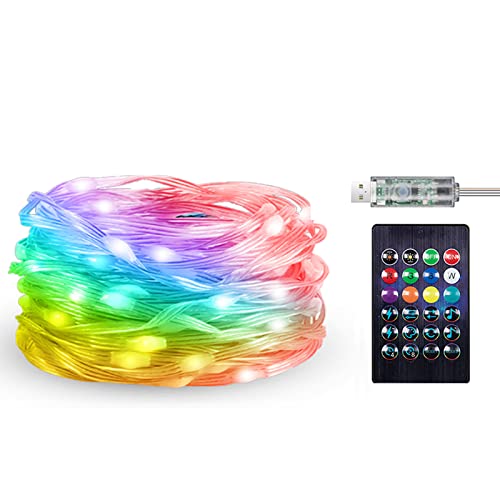 LUXONIC Guirlandes Lumineuses 10 Metres 100 LED RVB, Guirlande led alimentée par USB, App et Télécommande, étanche IP44, idéale pour Chambre Maison Festival Intérieur Cover