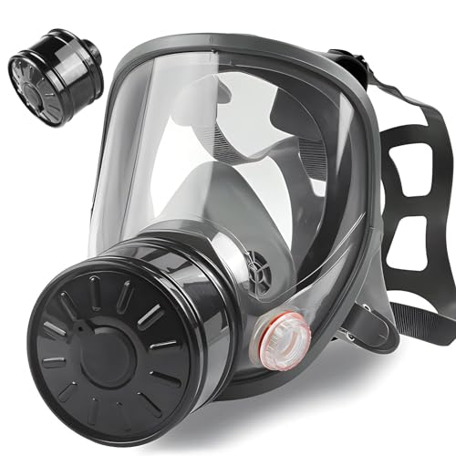 AMZYXUAN Gas Masks Survival Nuclear and Chemical, Gas Mask with 40mm Activated Carbon Filter, Full...