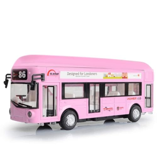 Image of DEOXY Double Decker Toys for Kids Diecast Metal Alloy London Bus Light & Music Open Door Collection Toys for Boy Kids, Yellow