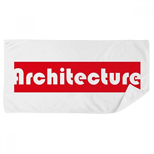 Gant de toilette serviette de bain architecture rouge multicolore