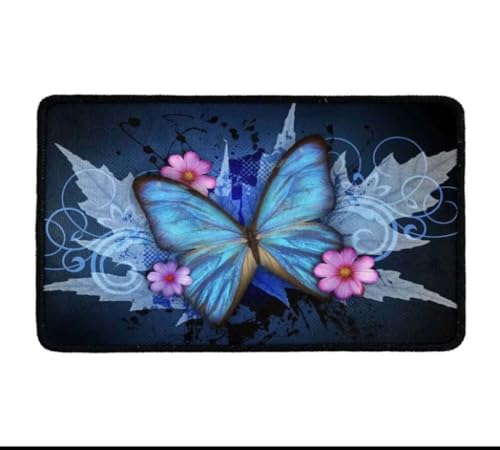���փ}�b�g ���̃v�����g 50×80cm doormat Butterfly Print