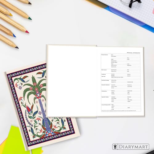 Image of Hard Bound Notebook for Girls & Women | A5 Ruled Journal | 192 Pages | 80 GSM Premium Paper | Designer Laminated Cover | Ribbon Bookmark | Notebook for School, College, Office, Journaling & Note Taking (DM4012)