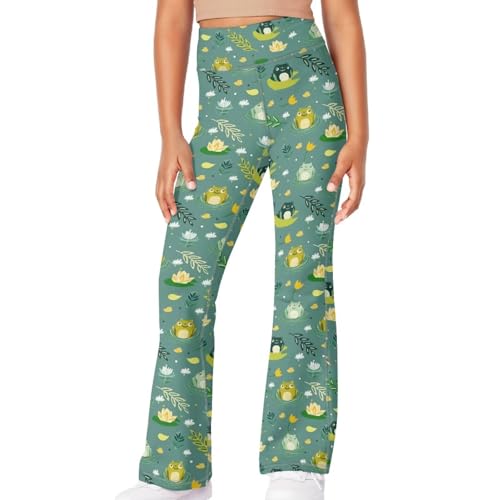 Girl Yoga Flare Legging for Kids Wide Leg Pants Size 5-14 Years Old