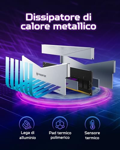 Acer Predator Pallas II DDR5 RAM 32GB (16GBx2) 6000MHz CL36 - Intel XMP 3.0 & AMD Expo - Memoria per computer gaming (Argento) Informazioni su questo articolo - RAM - Immagine 3